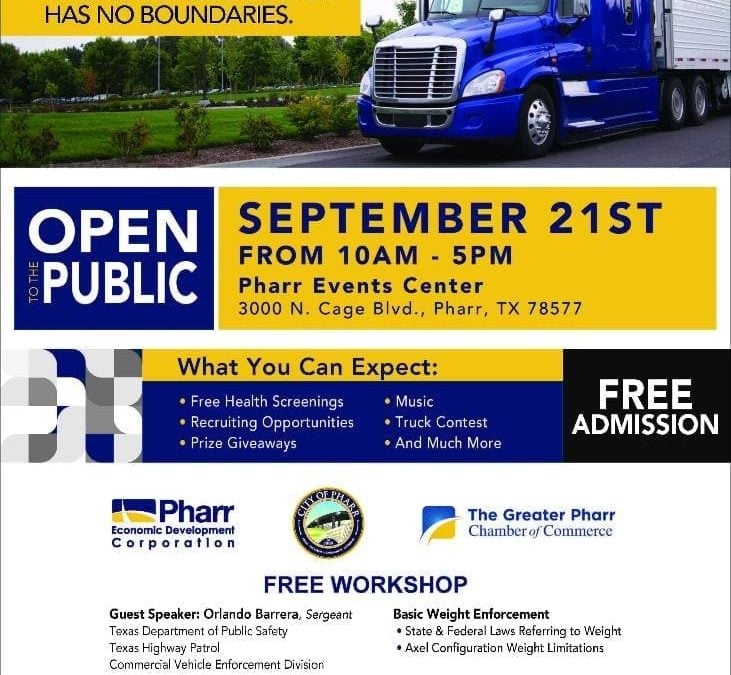 Pharr to Host 2019 International Trucking Expo TOMORROW, Saturday, Sep. 21 @ 10 am