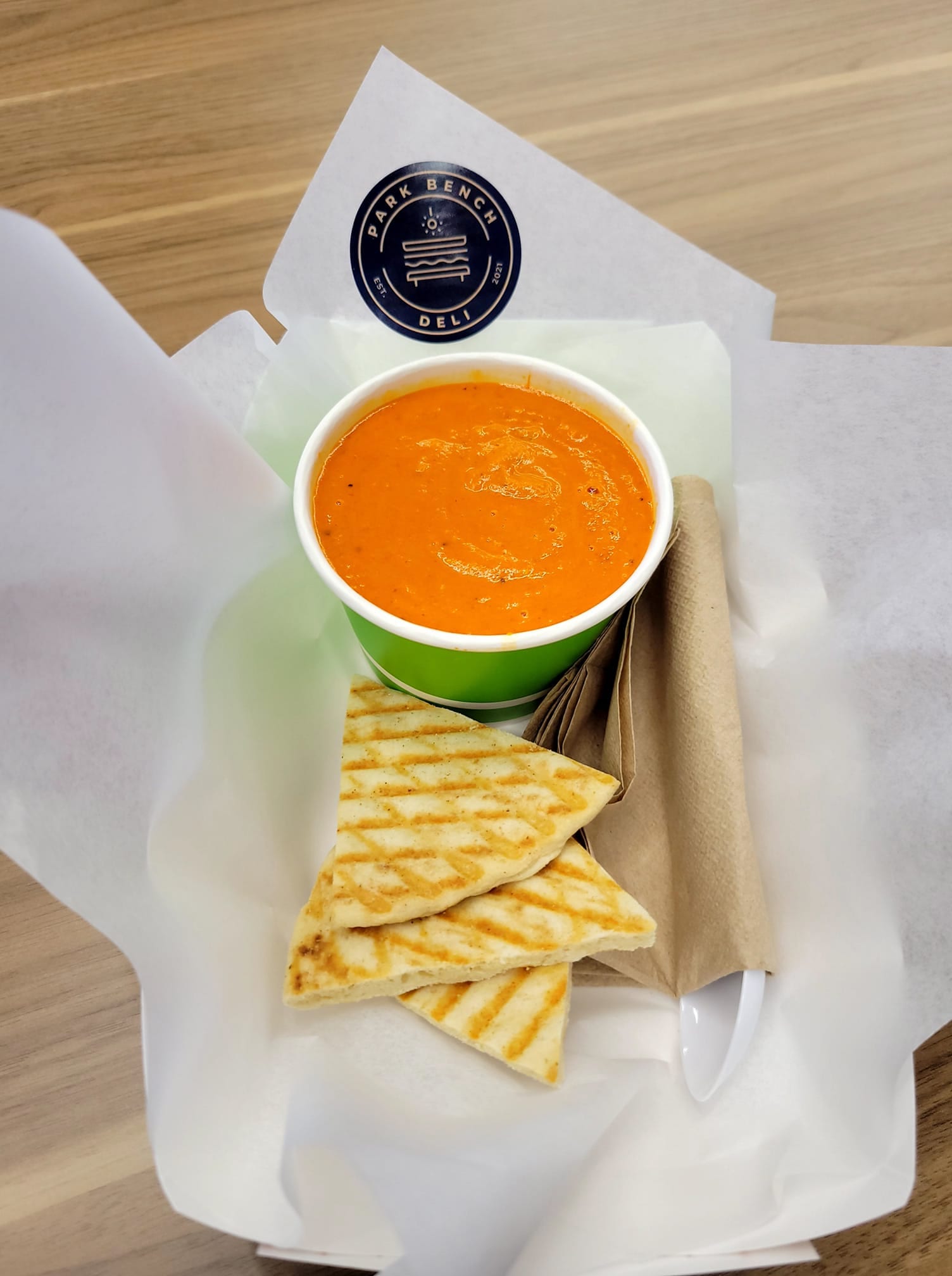 Roasted Red Pepper w/ Smoked Gouda Soup