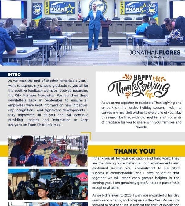 City Manager Quarterly Newsletter