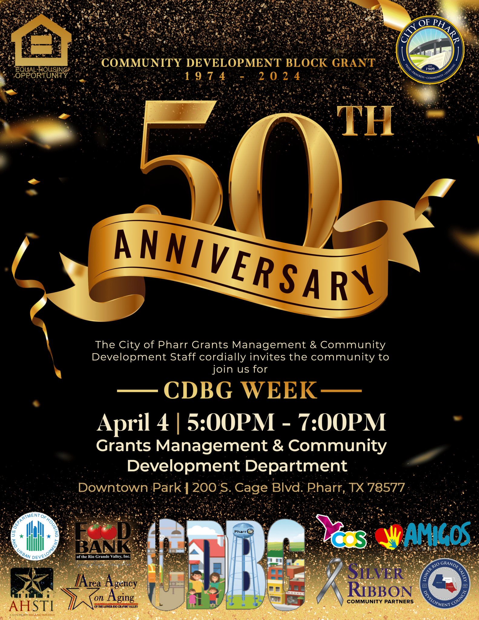 Celebrate 50 Years of CDBG Week in Pharr with Free Resources and Family ...