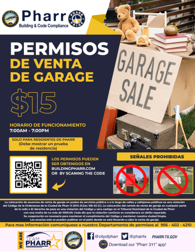 garage sale flyer spanish